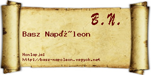 Basz Napóleon névjegykártya